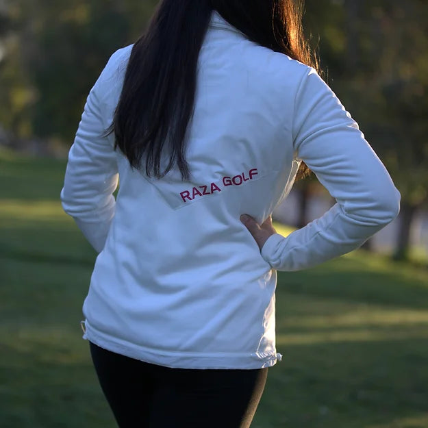 Raza Golf Women's White Zip Up Jacket
