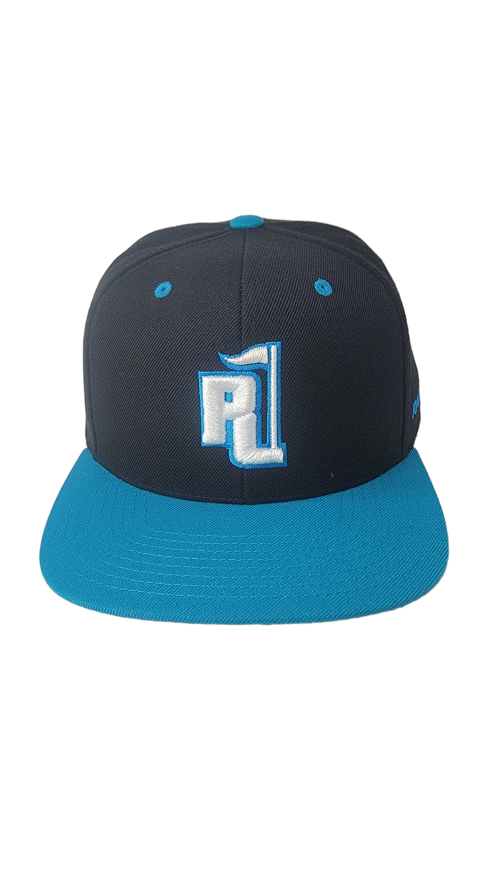 Raza Golf Black and Teal Snapback with White and Teal Logo