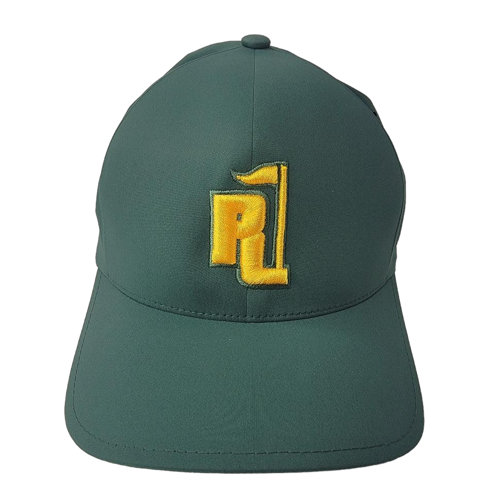 Raza Golf Spruce Fitted Hat with Yellow and Spruce Logo