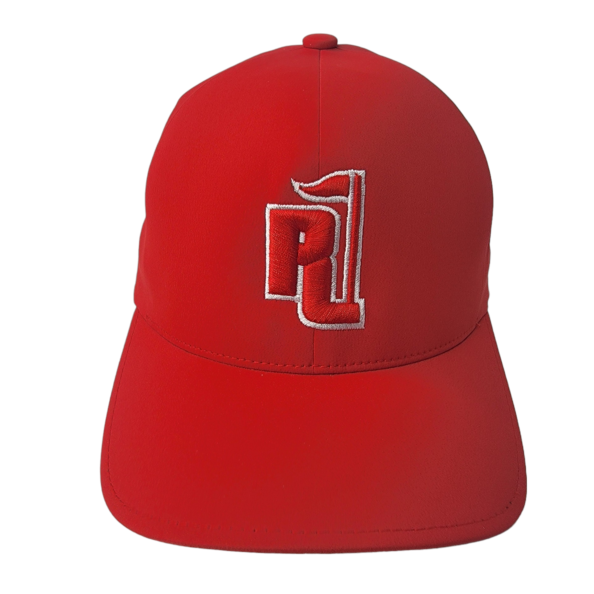 Raza Golf Red Fitted Hat with Red and White Logo