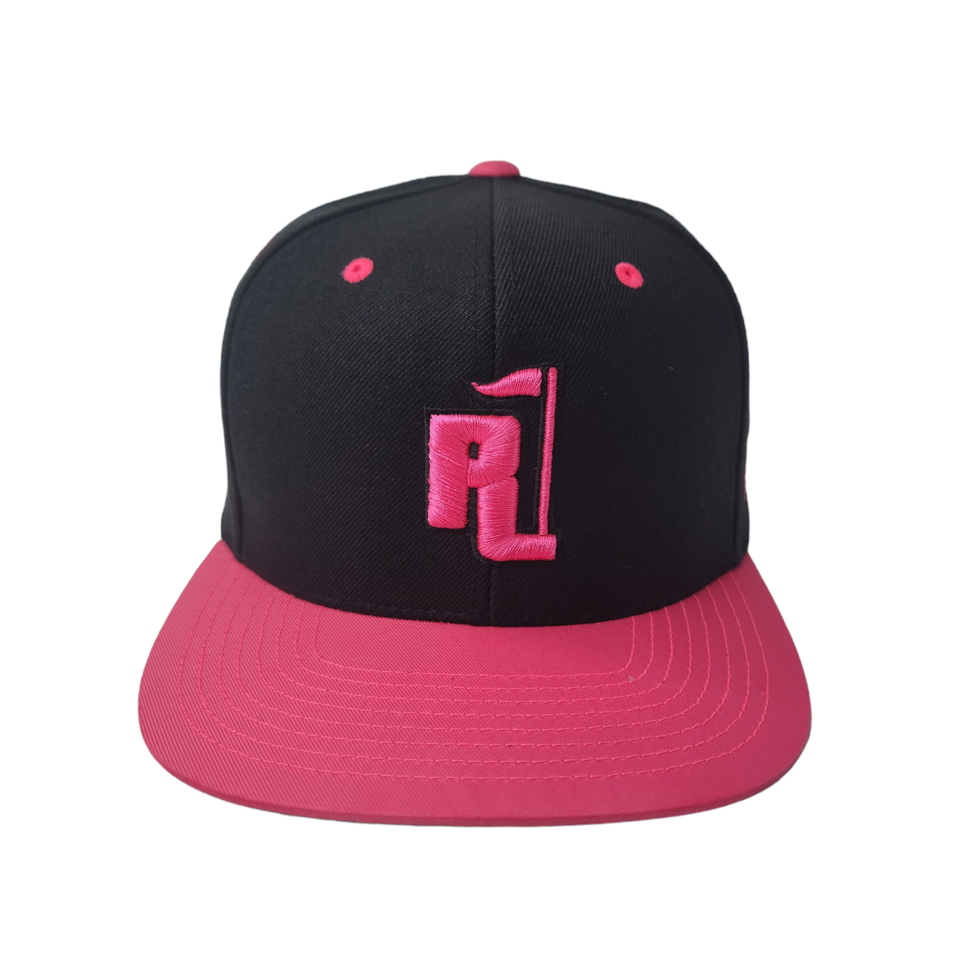 Raza Golf Black and Pink Snapback with Pink and Black Logo