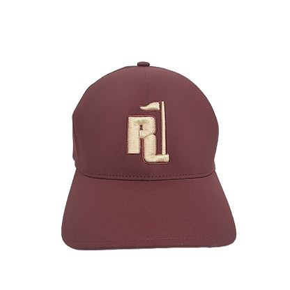 Raza Golf Maroon Fitted Hat with Beige and Maroon Logo