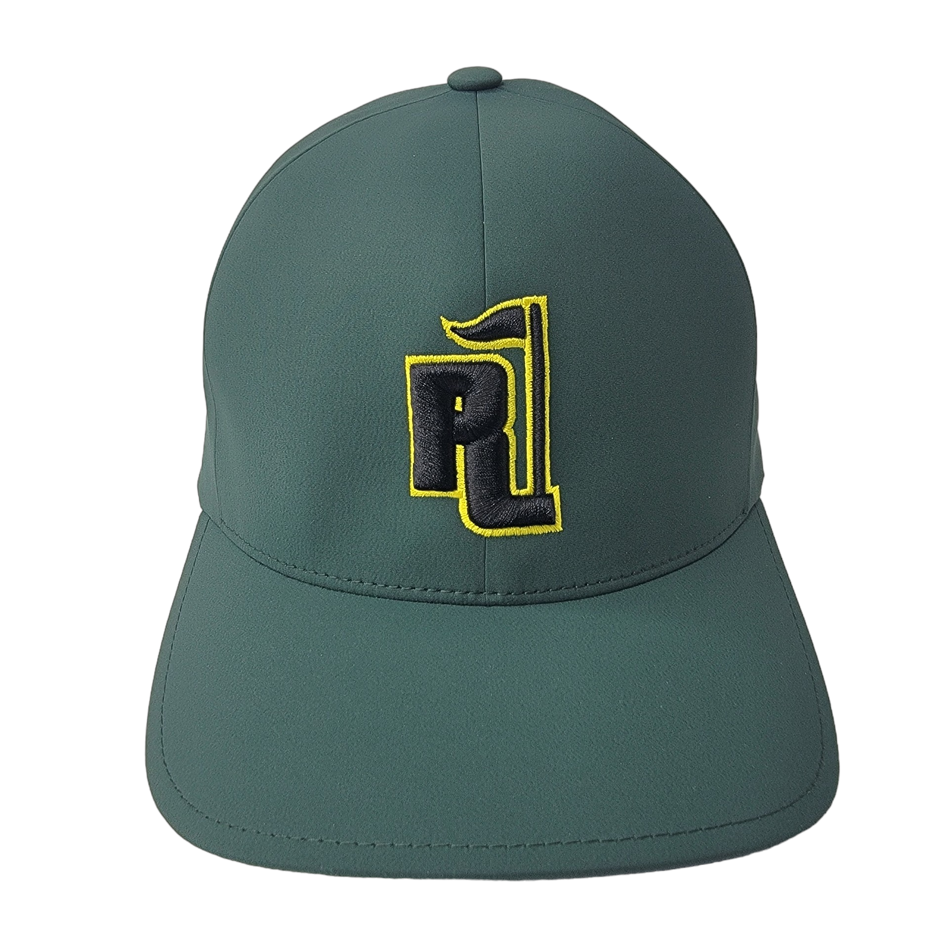 Raza Golf Spruce Fitted Hat with Black and Yellow Logo