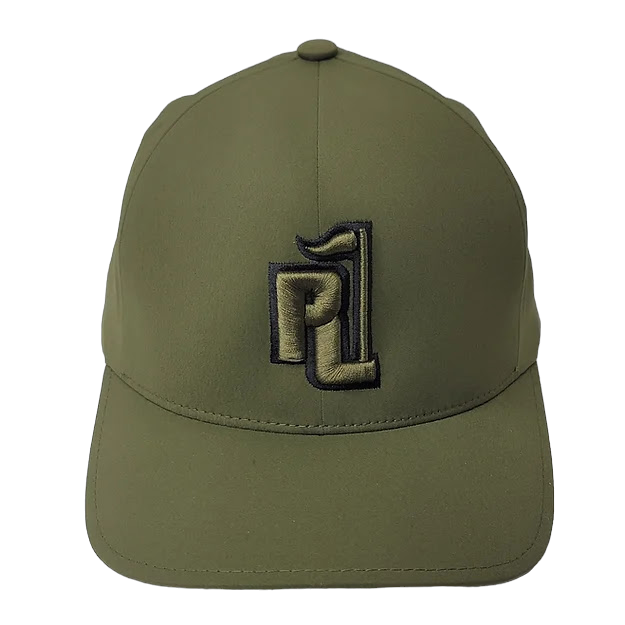 Raza Golf Olive Fitted Hat with Olive and Black Logo