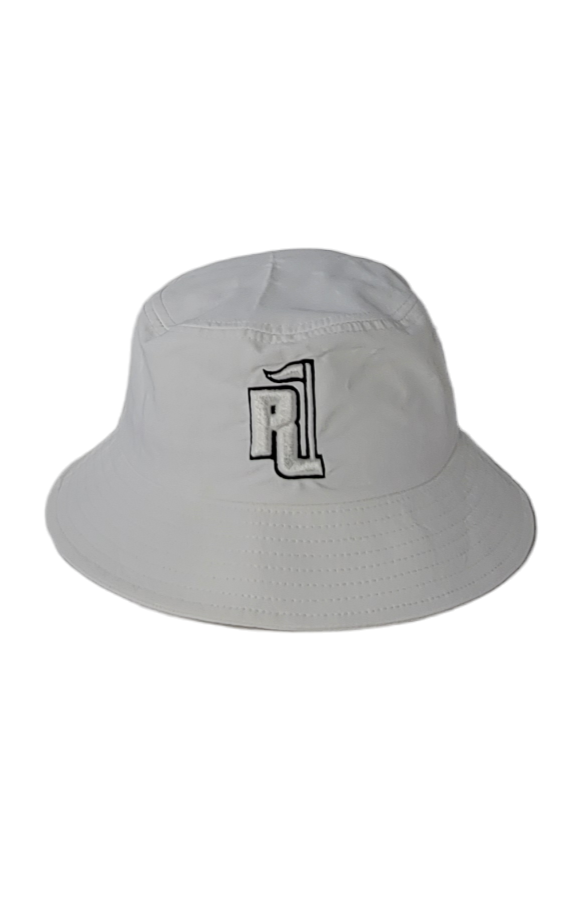 Raza Golf White Bucket with White and Black Logo