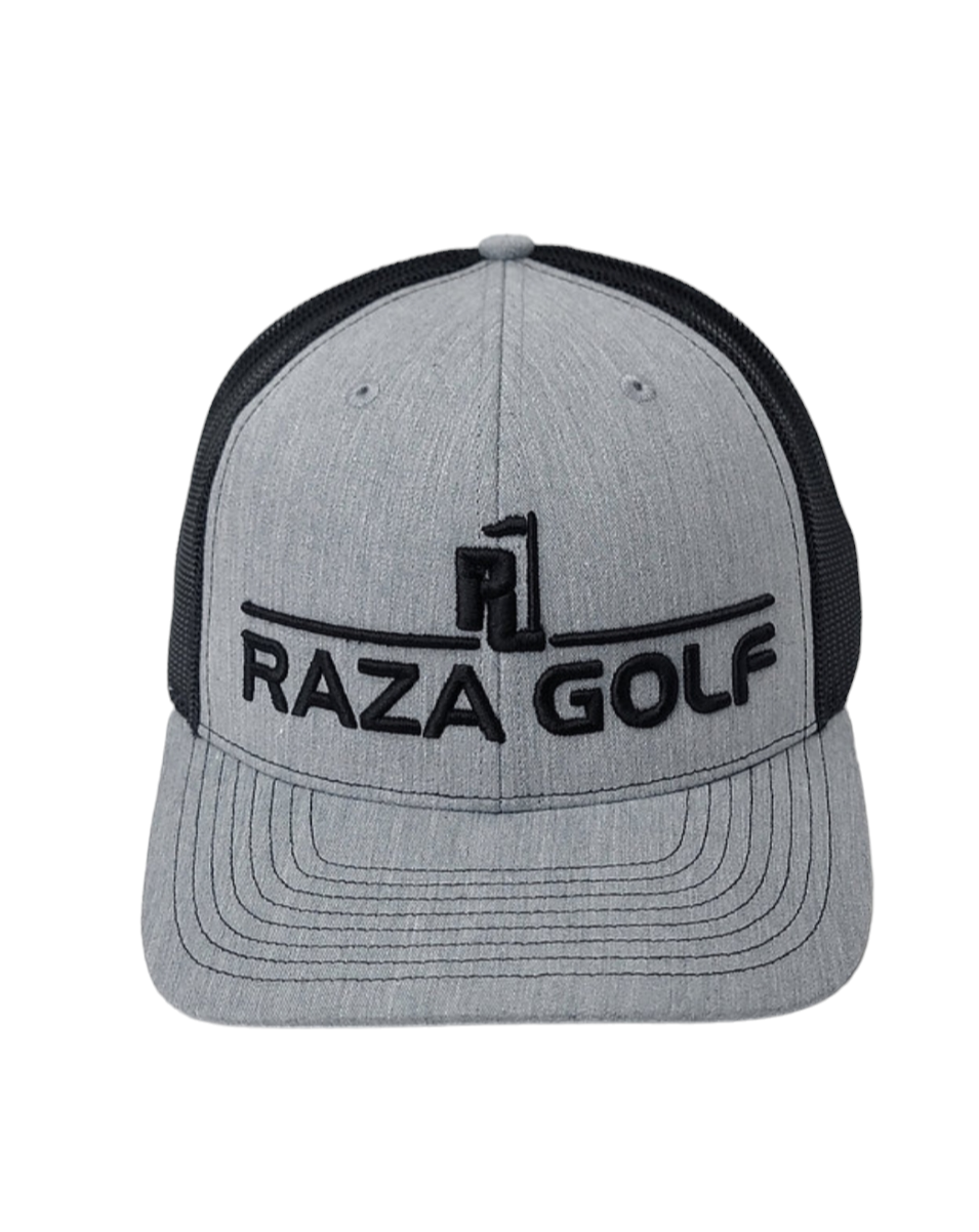 Raza Golf Gray and Black Trucker Hat