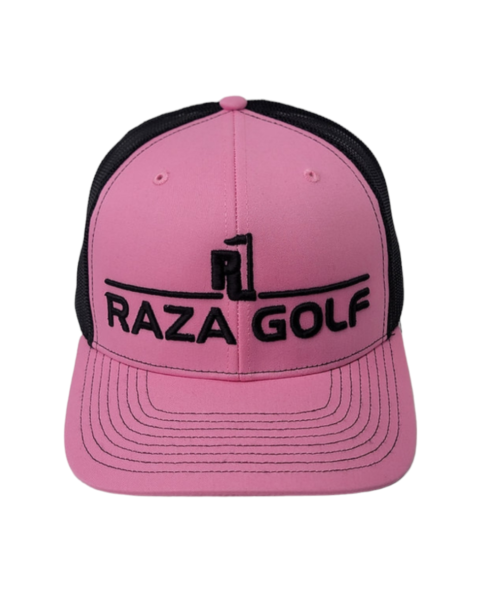 Raza Golf Pink and Black Trucker Hat