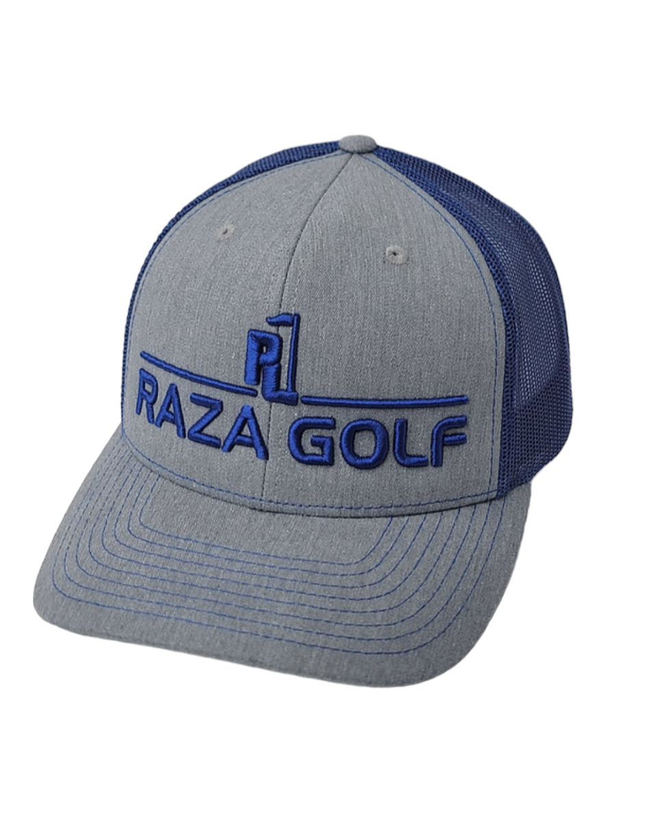 Raza Golf Gray and Blue Trucker Hat