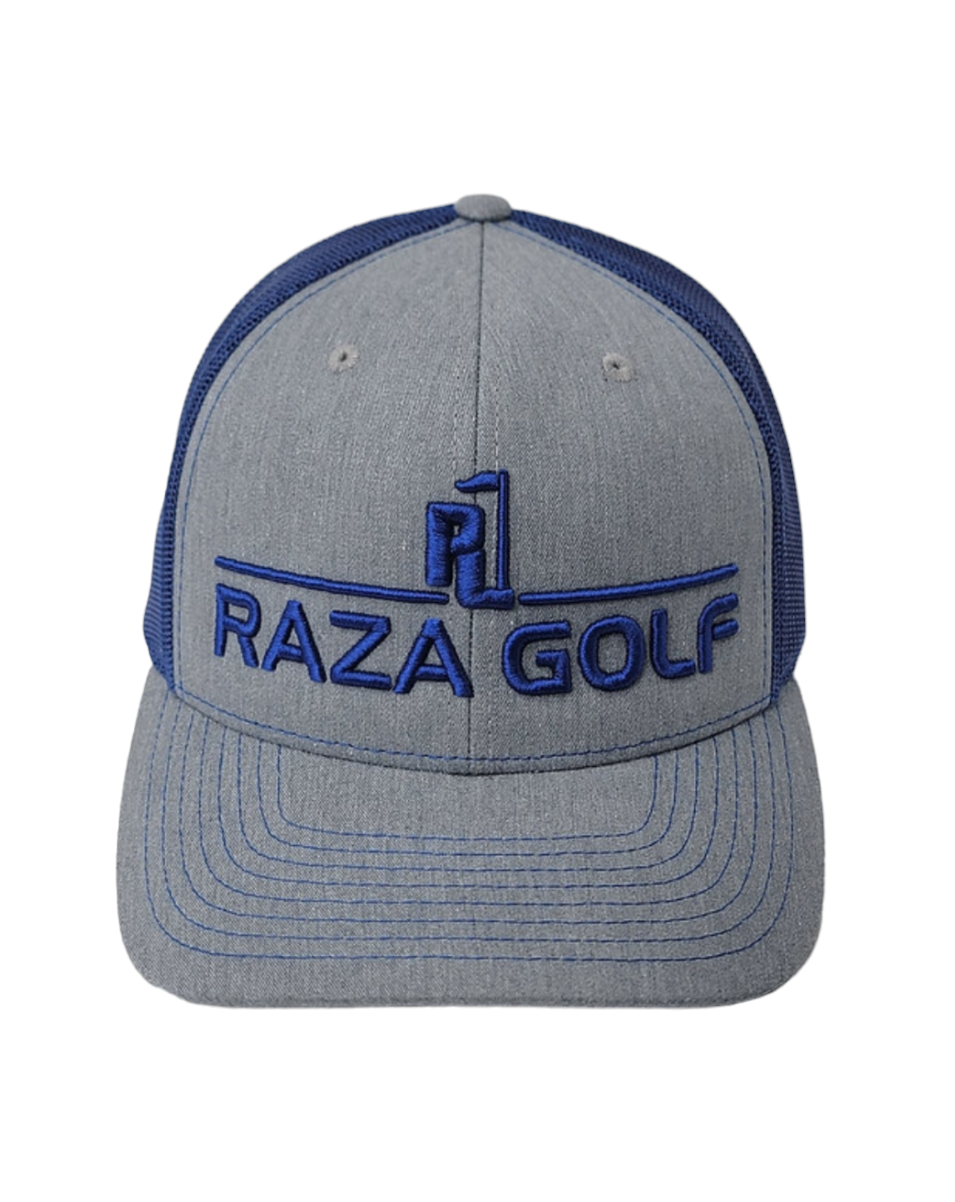 Raza Golf Gray and Blue Trucker Hat