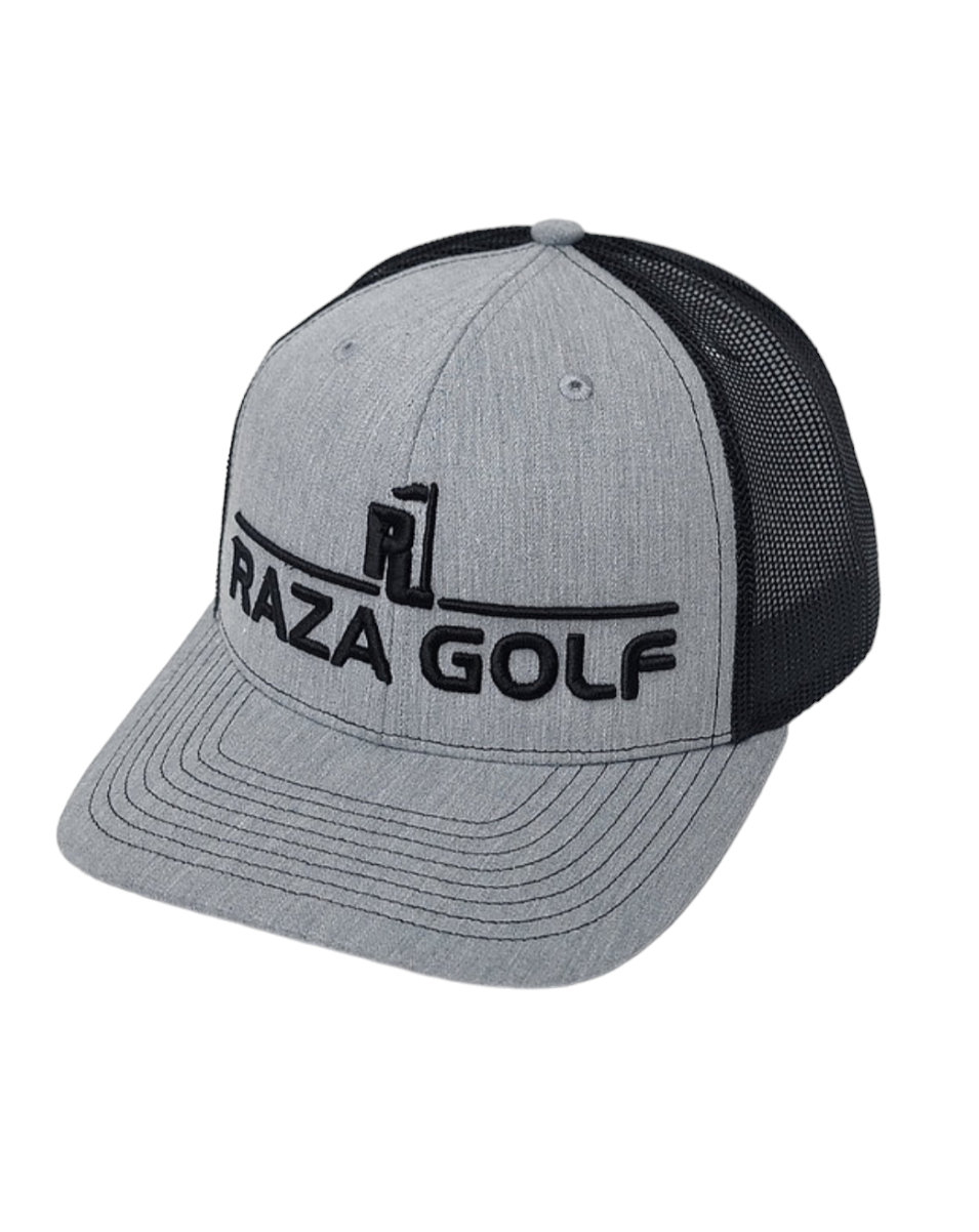 Raza Golf Gray and Black Trucker Hat