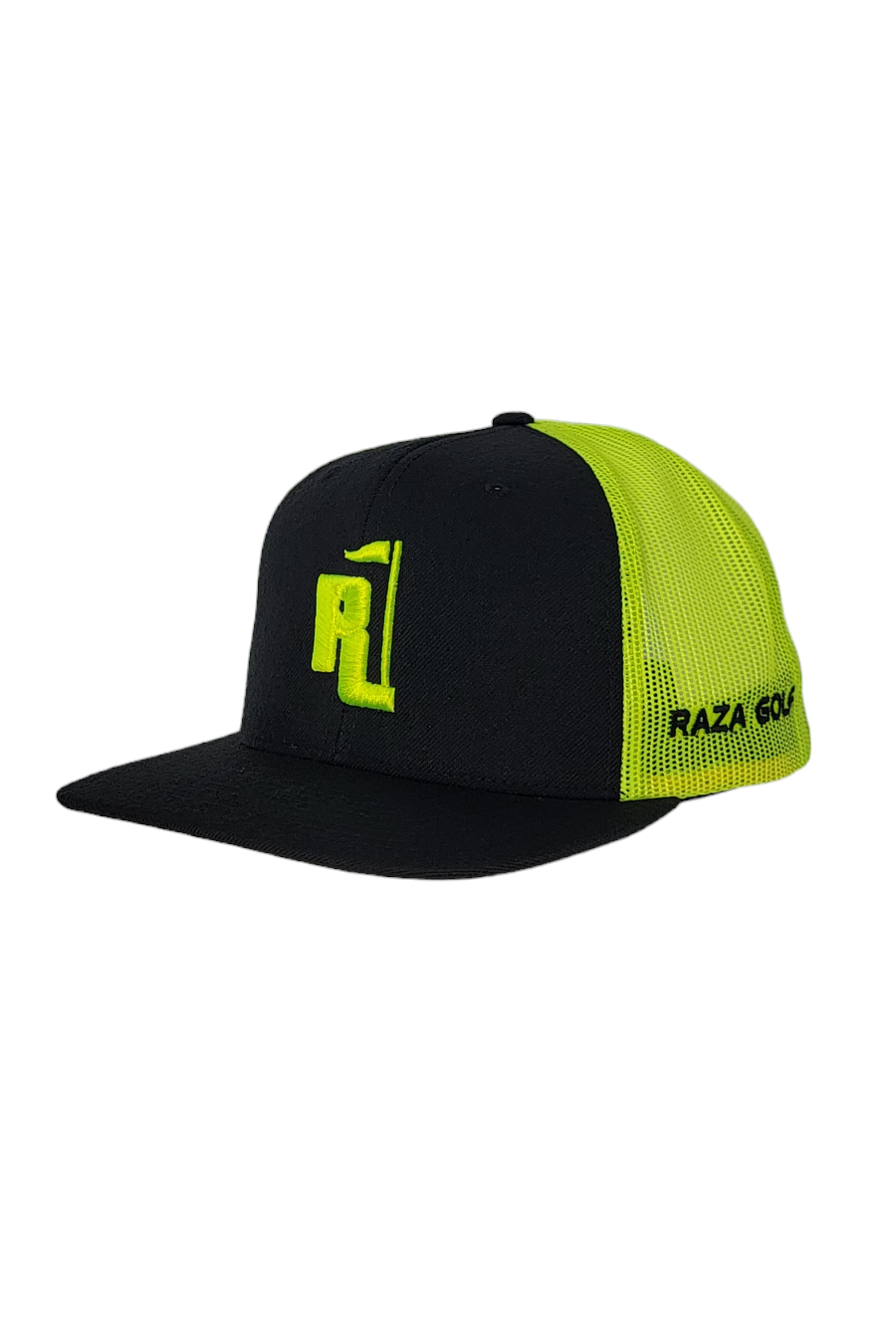 Raza Golf Black/Neon Lime Green Trucker Hat