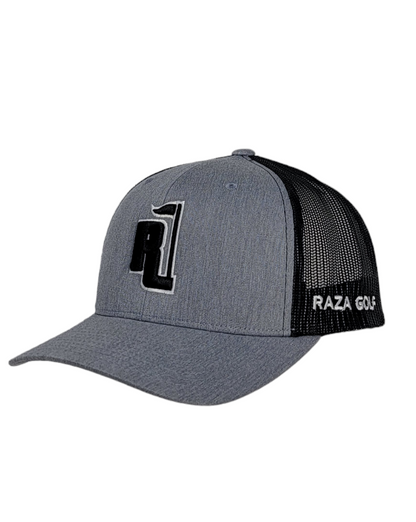 Raza Golf Gray and Black Trucker Hat