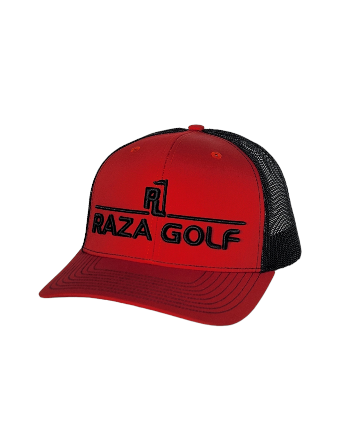 Raza Golf Red/Black Linear Trucker Hat