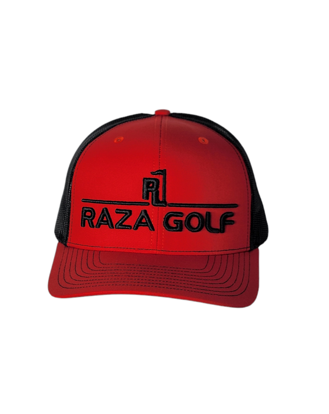 Raza Golf Red/Black Linear Trucker Hat