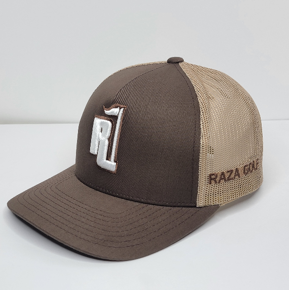 Raza Golf Brown and Beige Trucker Hat